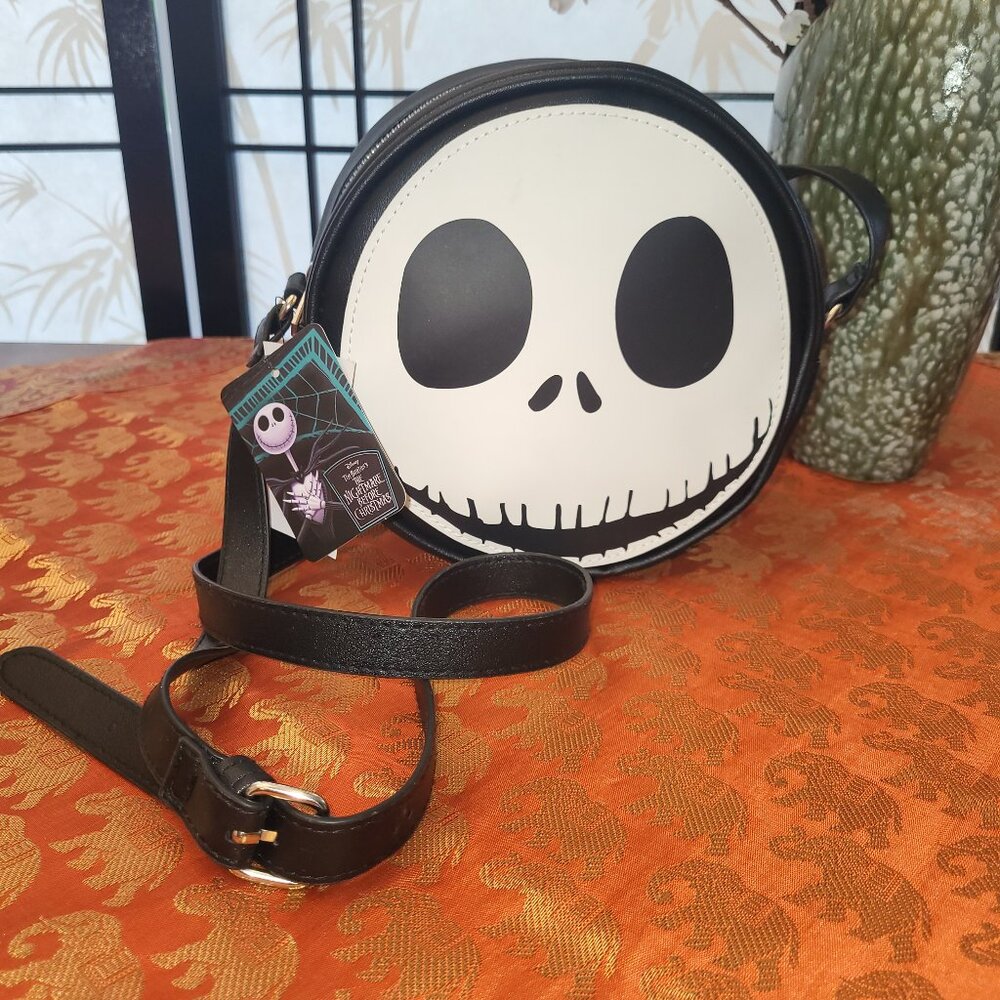 Disney Nightmare Before Christmas Jack Skellington Crossbody Round Bag Purse